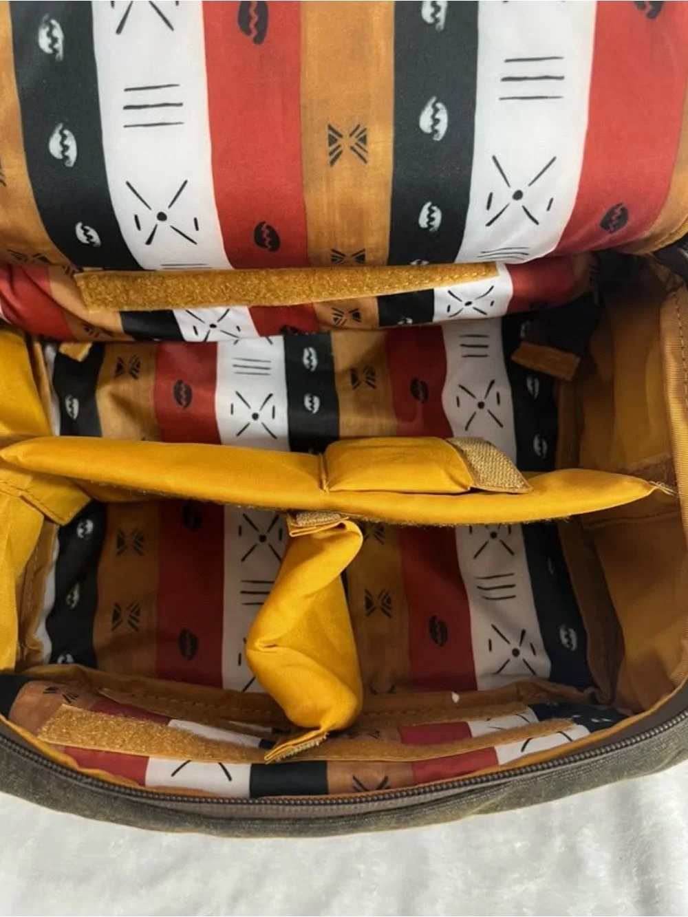 National Geographic Olive Canvas Backpack with Brown Accents